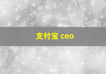 支付宝 ceo